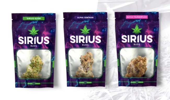 3 different strains of weed from sirius buds