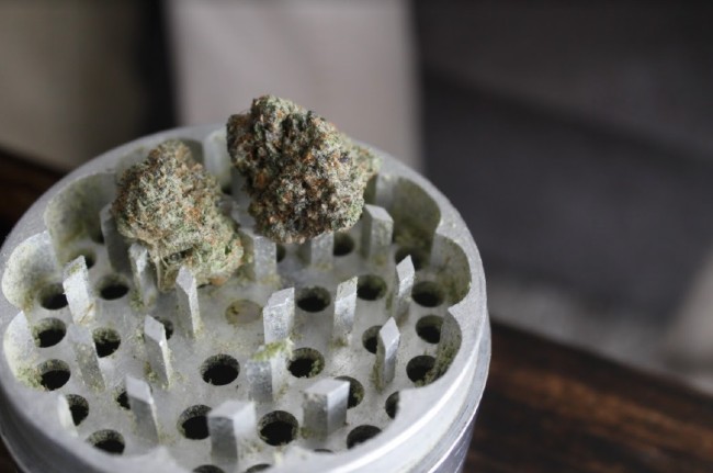 Popcorn nugs on a grinder