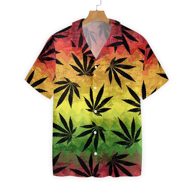 Weed-themes hawaiian shirt