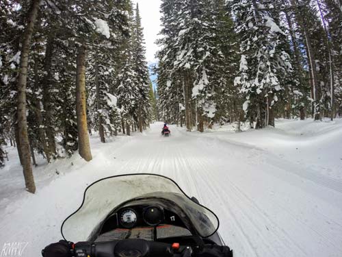 Snowmobiling in Winter Park